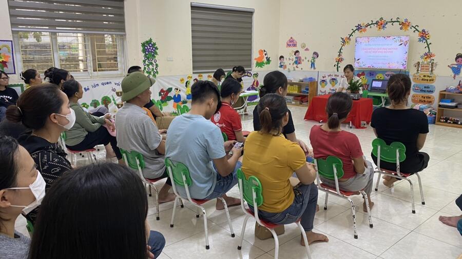 Trường Mầm non Xuân Quan tổ chức họp phụ huynh cuối năm học 2022-2023